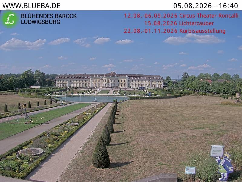 Archiv Foto Webcam Ludwigsburg - Residenzschloss