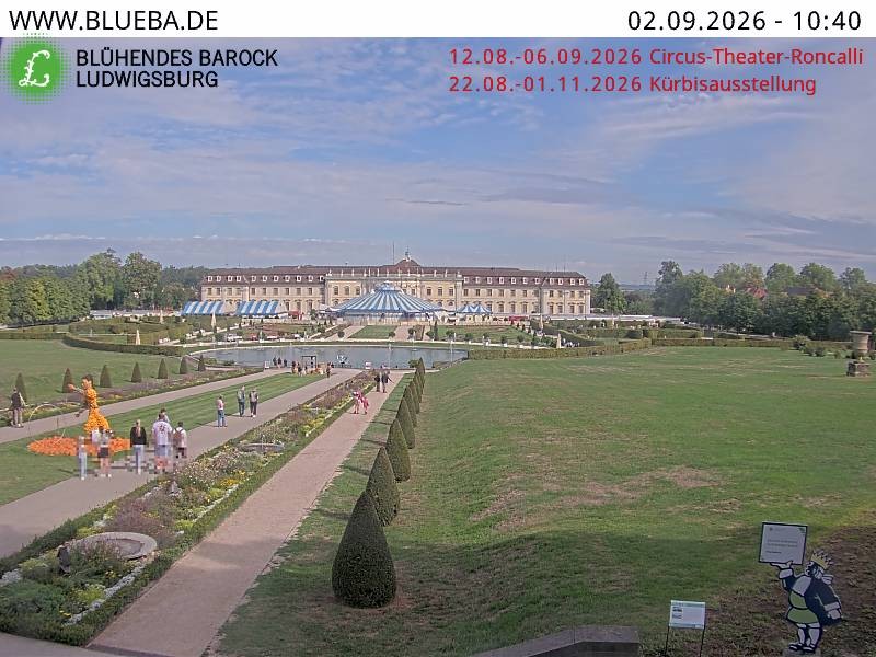 Archiv Foto Webcam Ludwigsburg - Residenzschloss