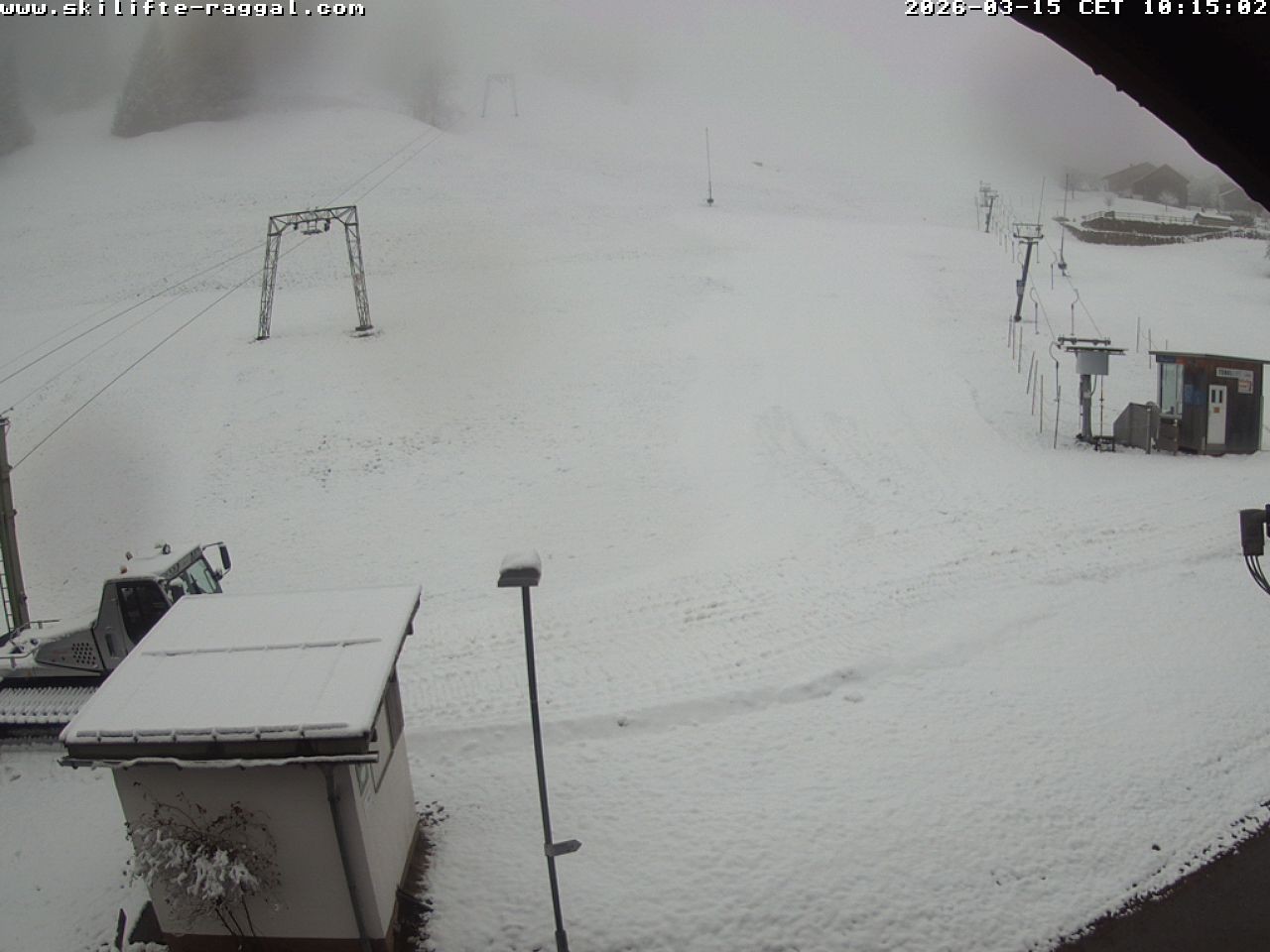 Archiv Foto Webcam Skilifte Raggal Blick auf die Piste