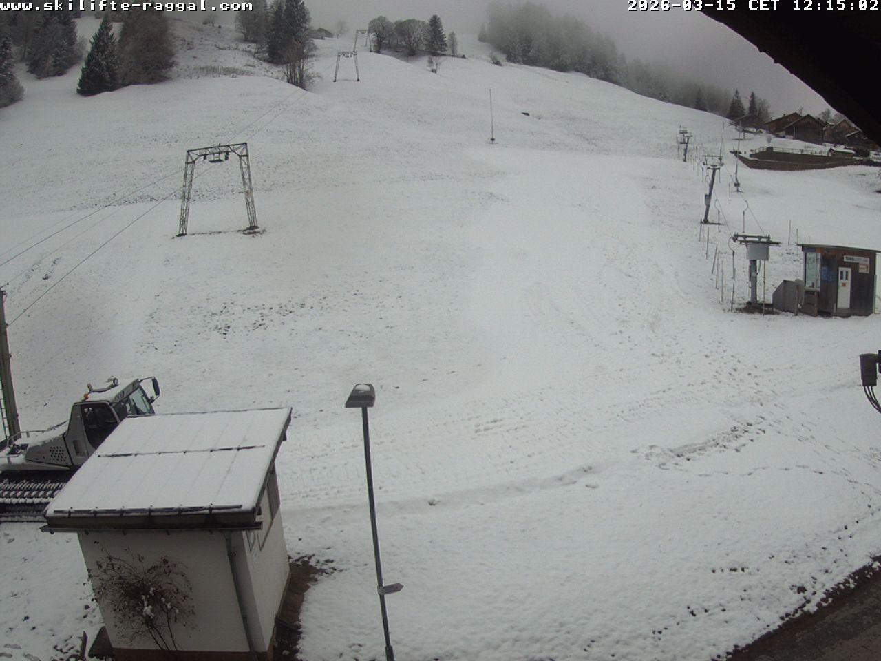 Archiv Foto Webcam Skilifte Raggal Blick auf die Piste