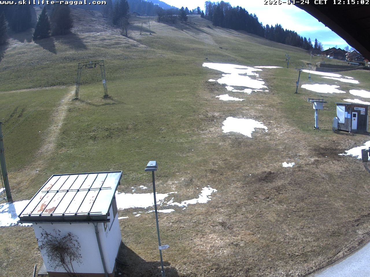 Archiv Foto Webcam Skilifte Raggal Blick auf die Piste