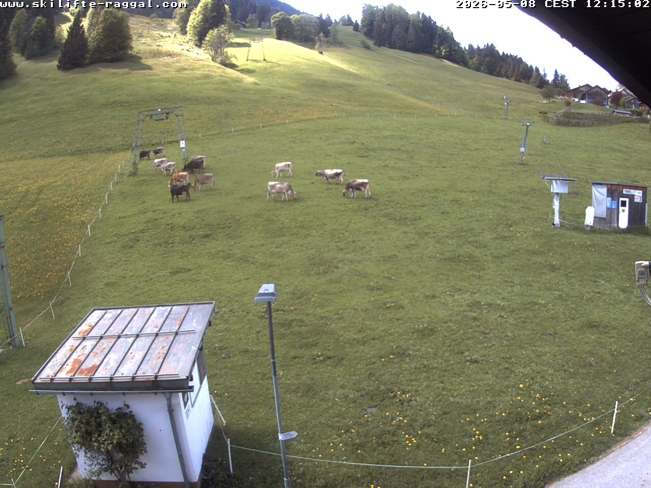 Archiv Foto Webcam Skilifte Raggal Blick auf die Piste
