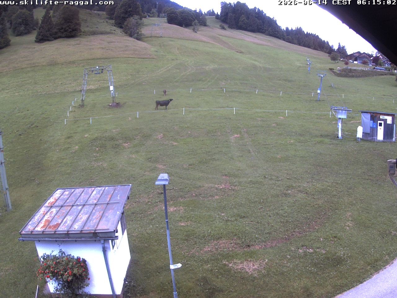 Archiv Foto Webcam Skilifte Raggal Blick auf die Piste