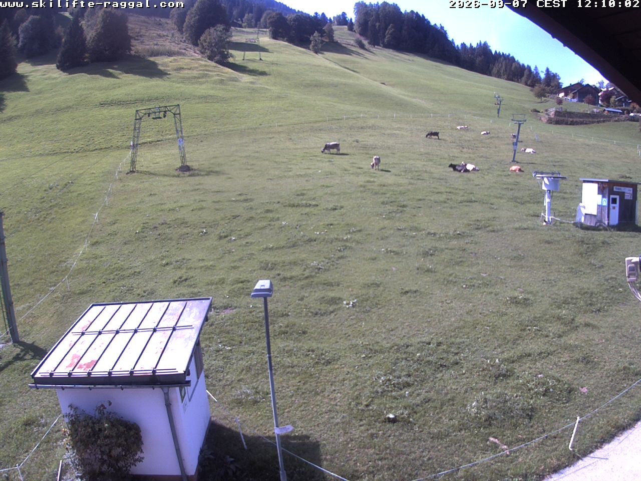 Archiv Foto Webcam Skilifte Raggal Blick auf die Piste