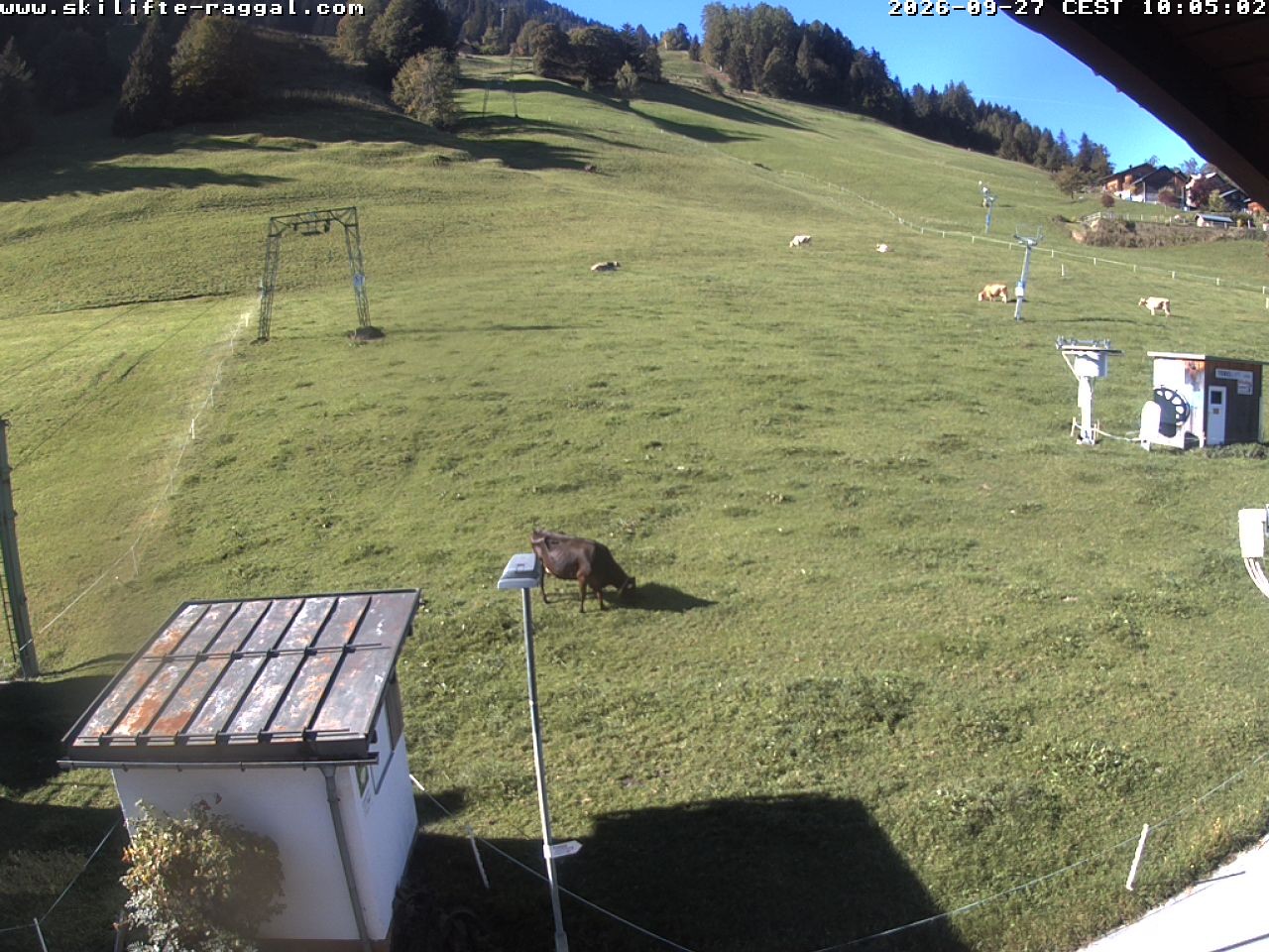 Archiv Foto Webcam Skilifte Raggal Blick auf die Piste