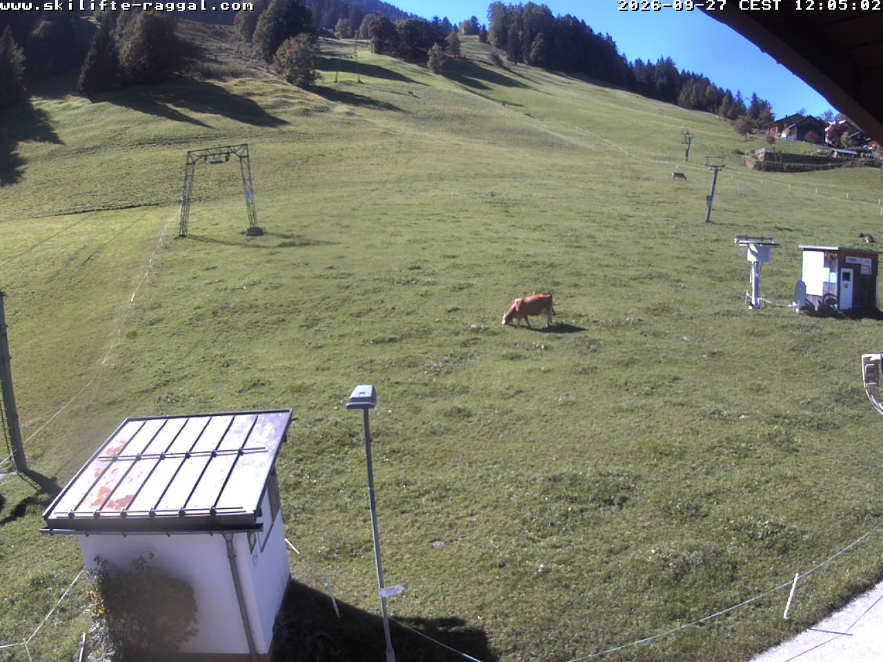 Archiv Foto Webcam Skilifte Raggal Blick auf die Piste