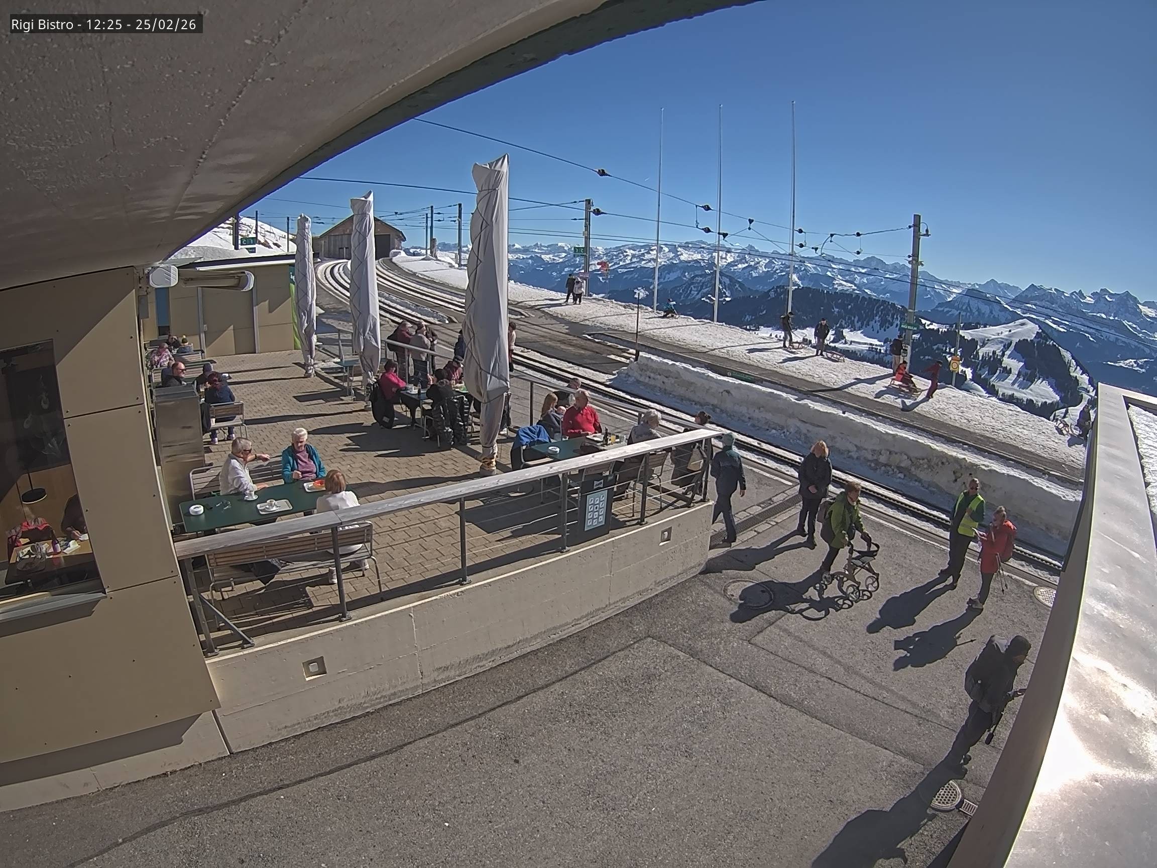 Archiv Foto Webcam Blick auf Rigi Kulm, Bergrestaurant