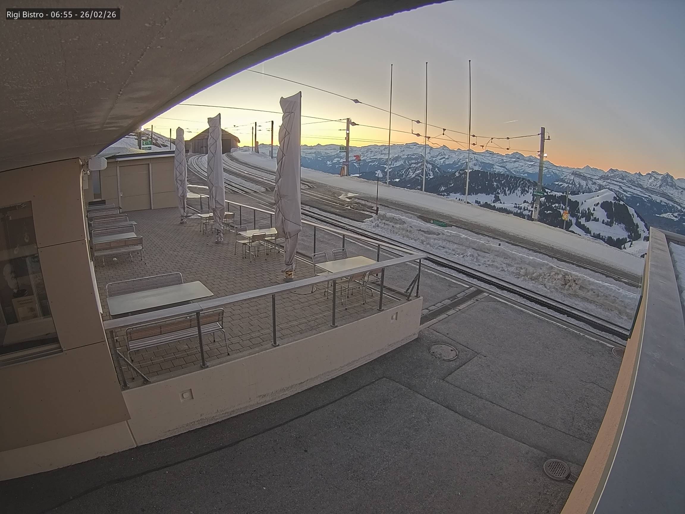 Archived image Webcam View of Rigi Kulm - mountain restaurant