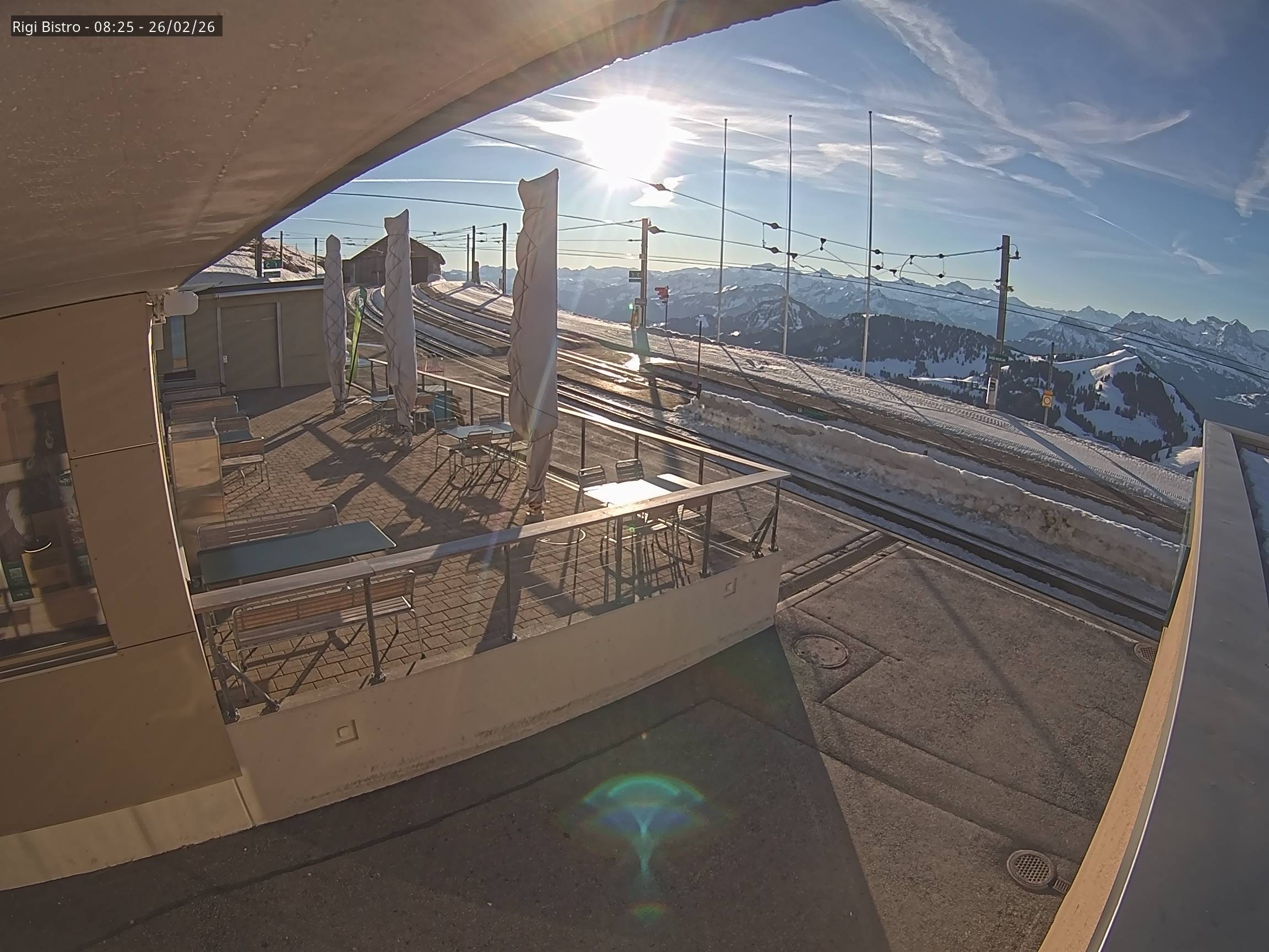 Archived image Webcam View of Rigi Kulm - mountain restaurant