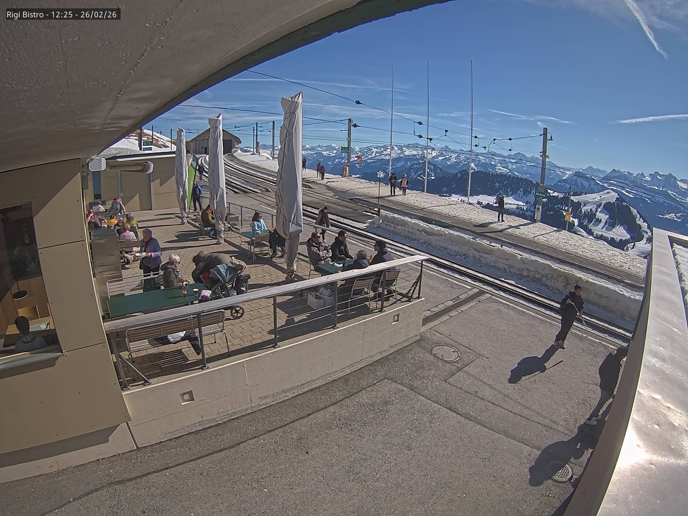 Archived image Webcam View of Rigi Kulm - mountain restaurant