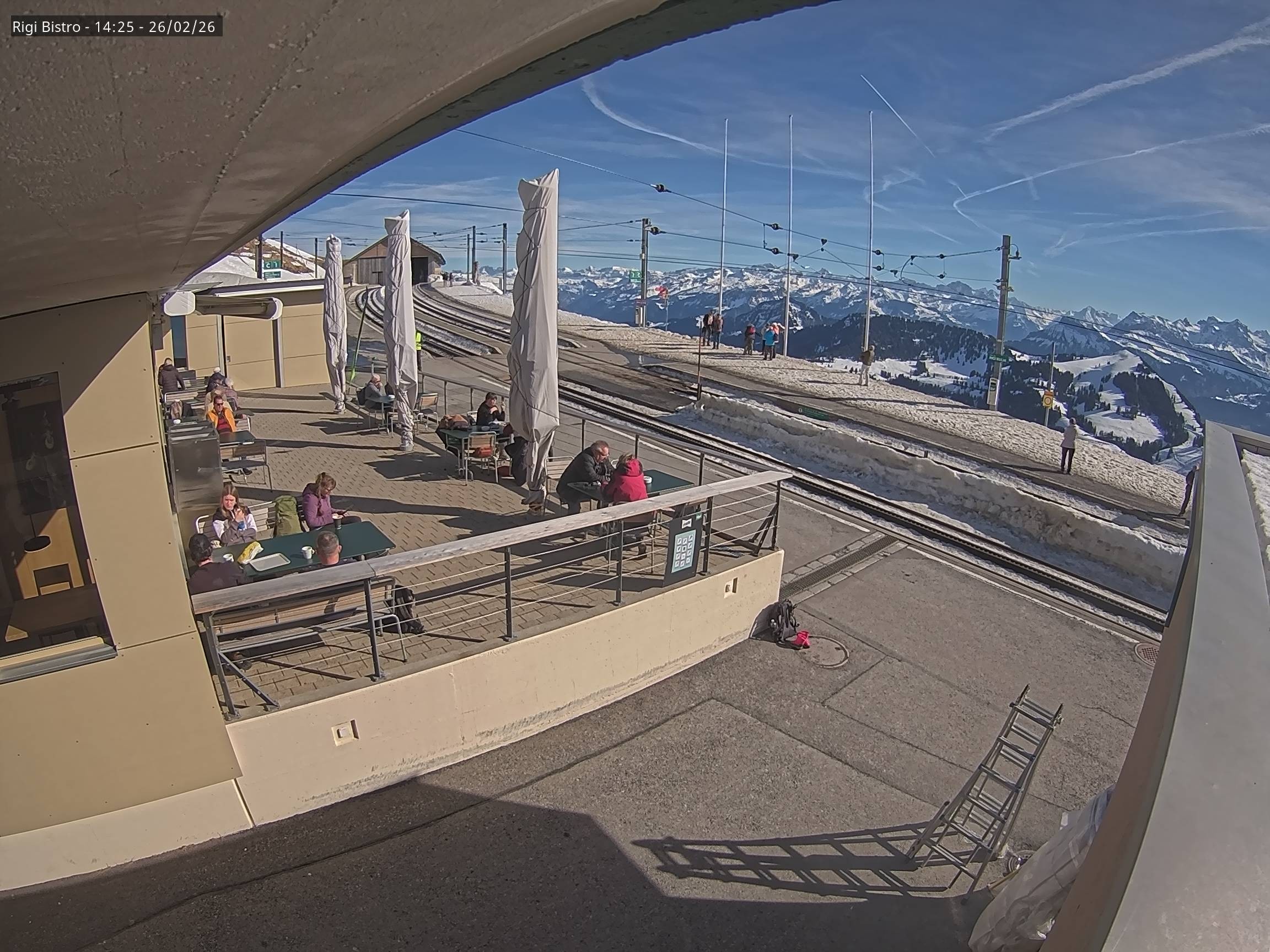 Archived image Webcam View of Rigi Kulm - mountain restaurant