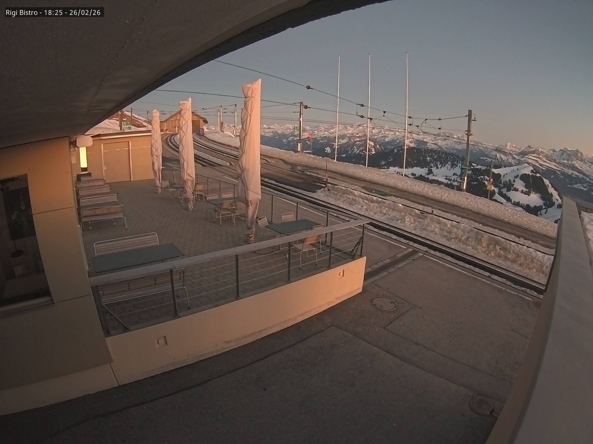 Archived image Webcam View of Rigi Kulm - mountain restaurant