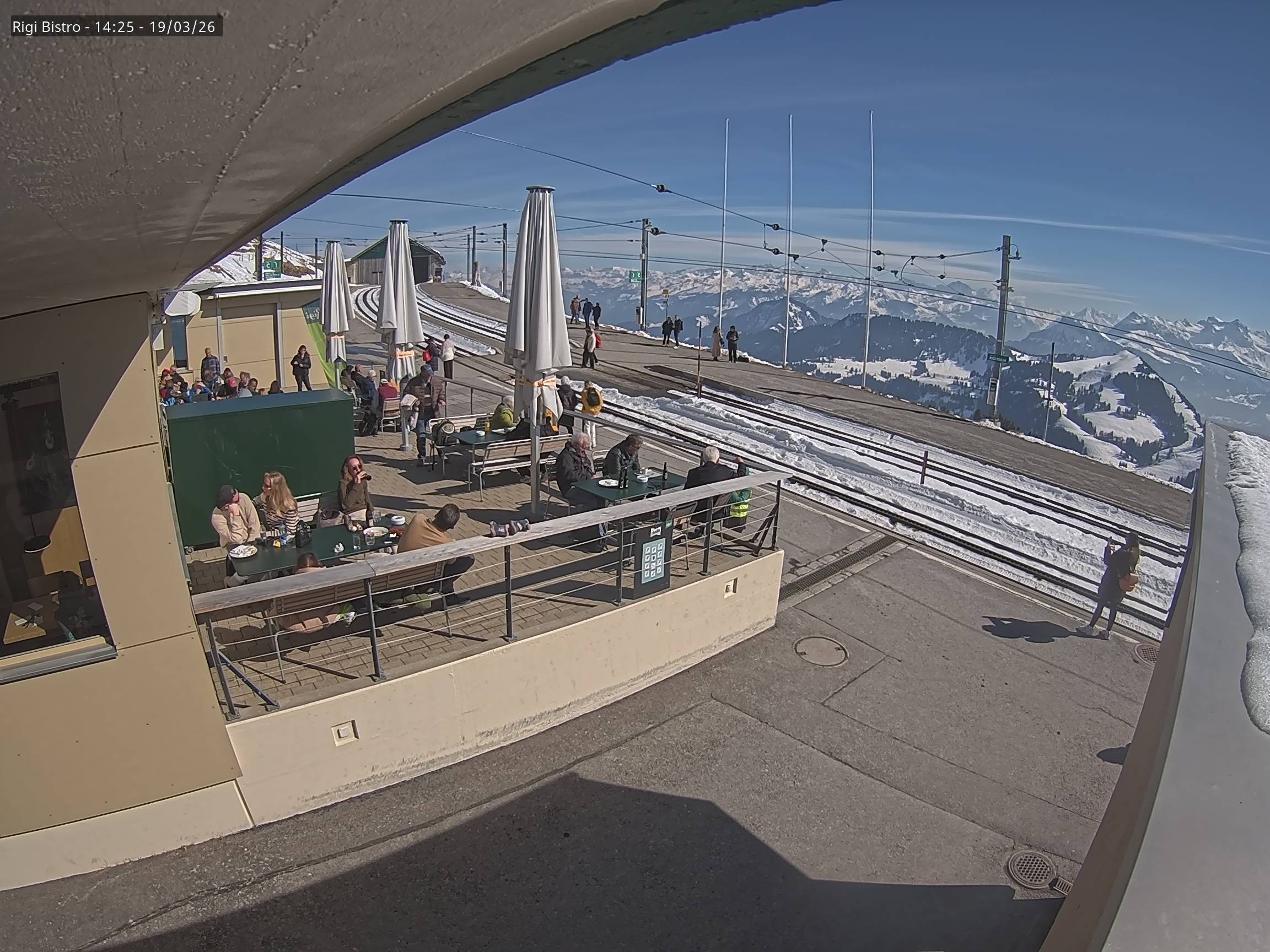 Archiv Foto Webcam Blick auf Rigi Kulm, Bergrestaurant