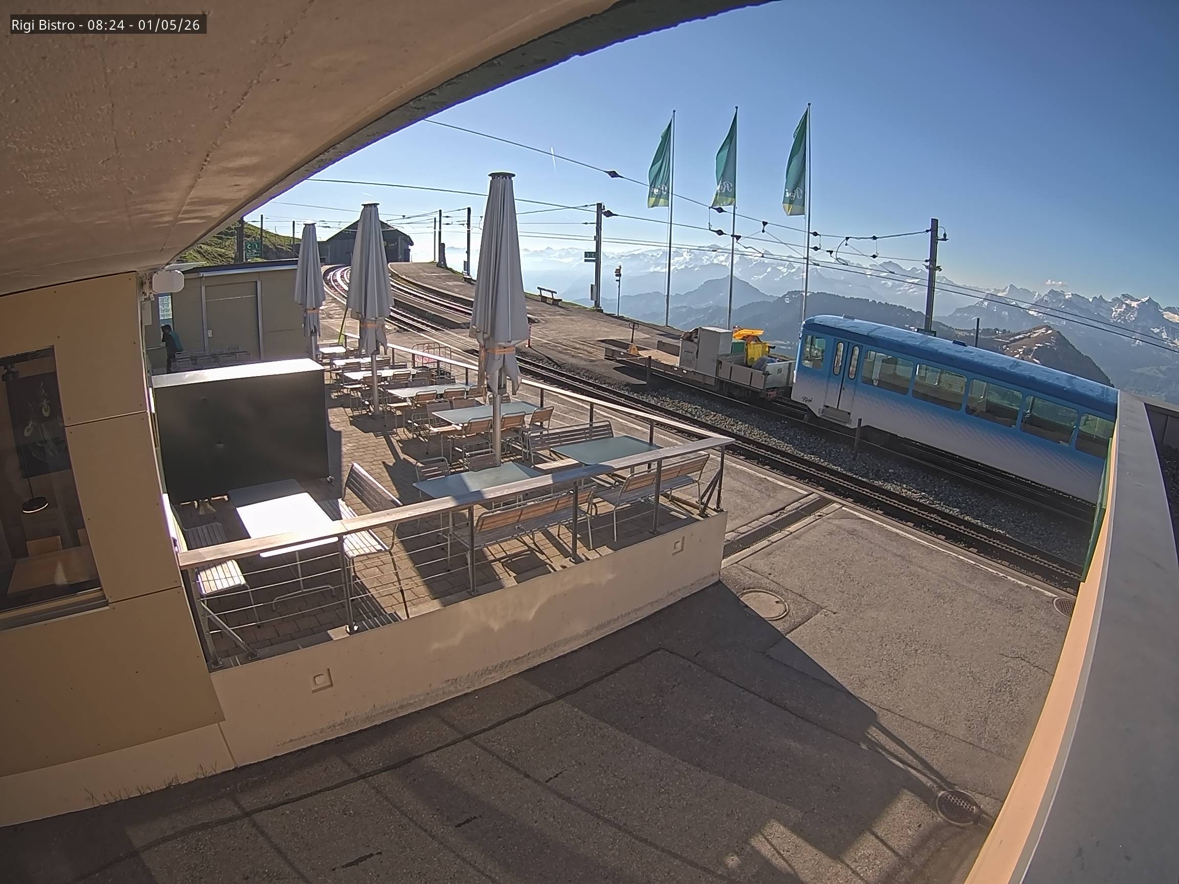 Archived image Webcam View of Rigi Kulm - mountain restaurant