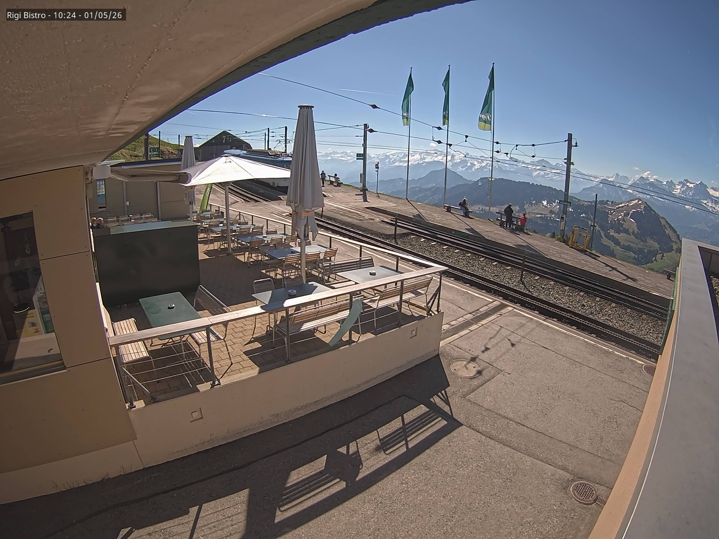 Archived image Webcam View of Rigi Kulm - mountain restaurant
