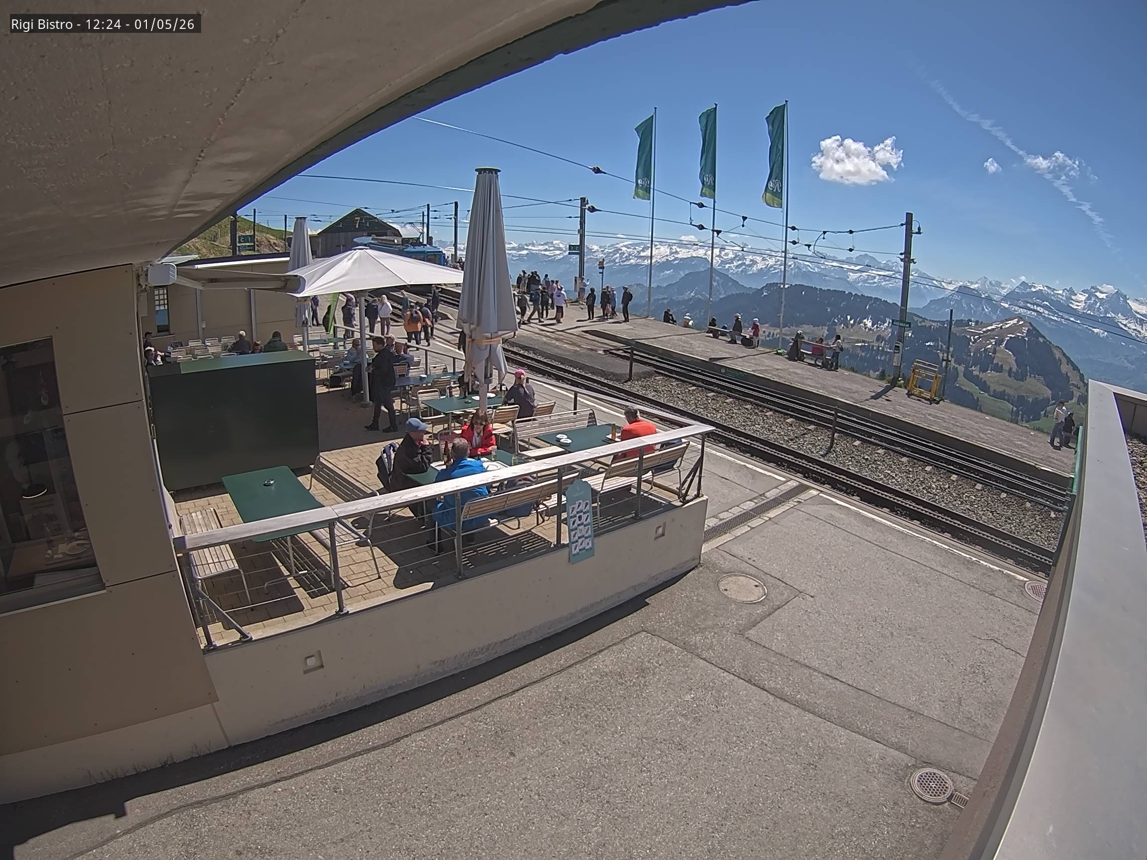 Archived image Webcam View of Rigi Kulm - mountain restaurant