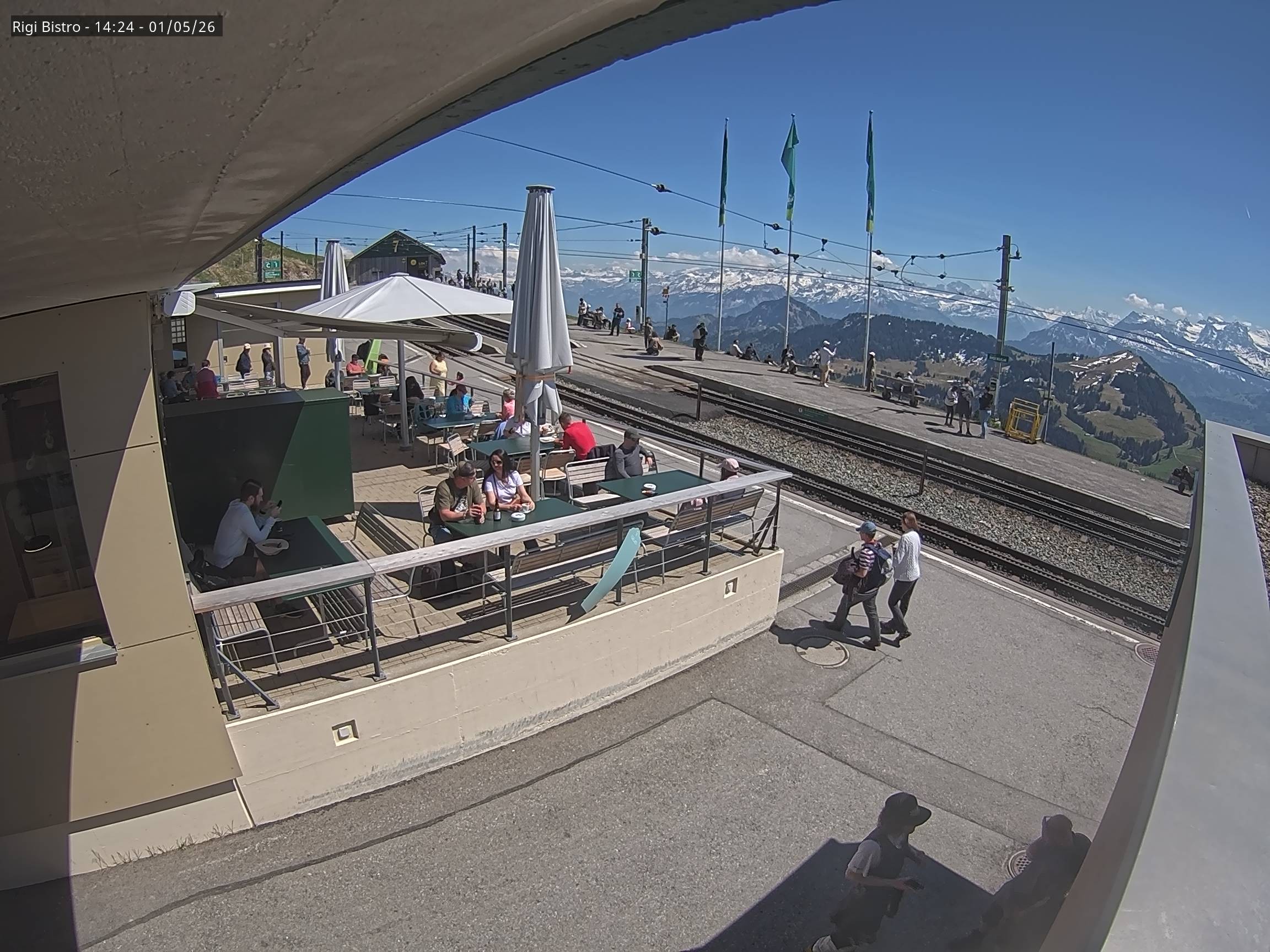 Archived image Webcam View of Rigi Kulm - mountain restaurant