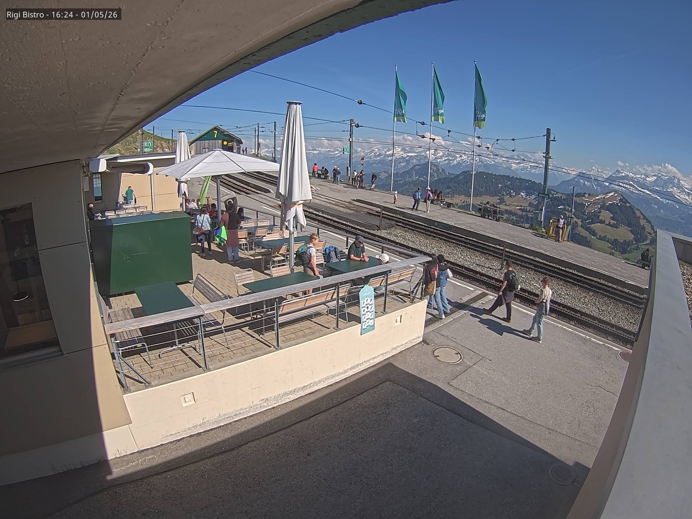 Archived image Webcam View of Rigi Kulm - mountain restaurant