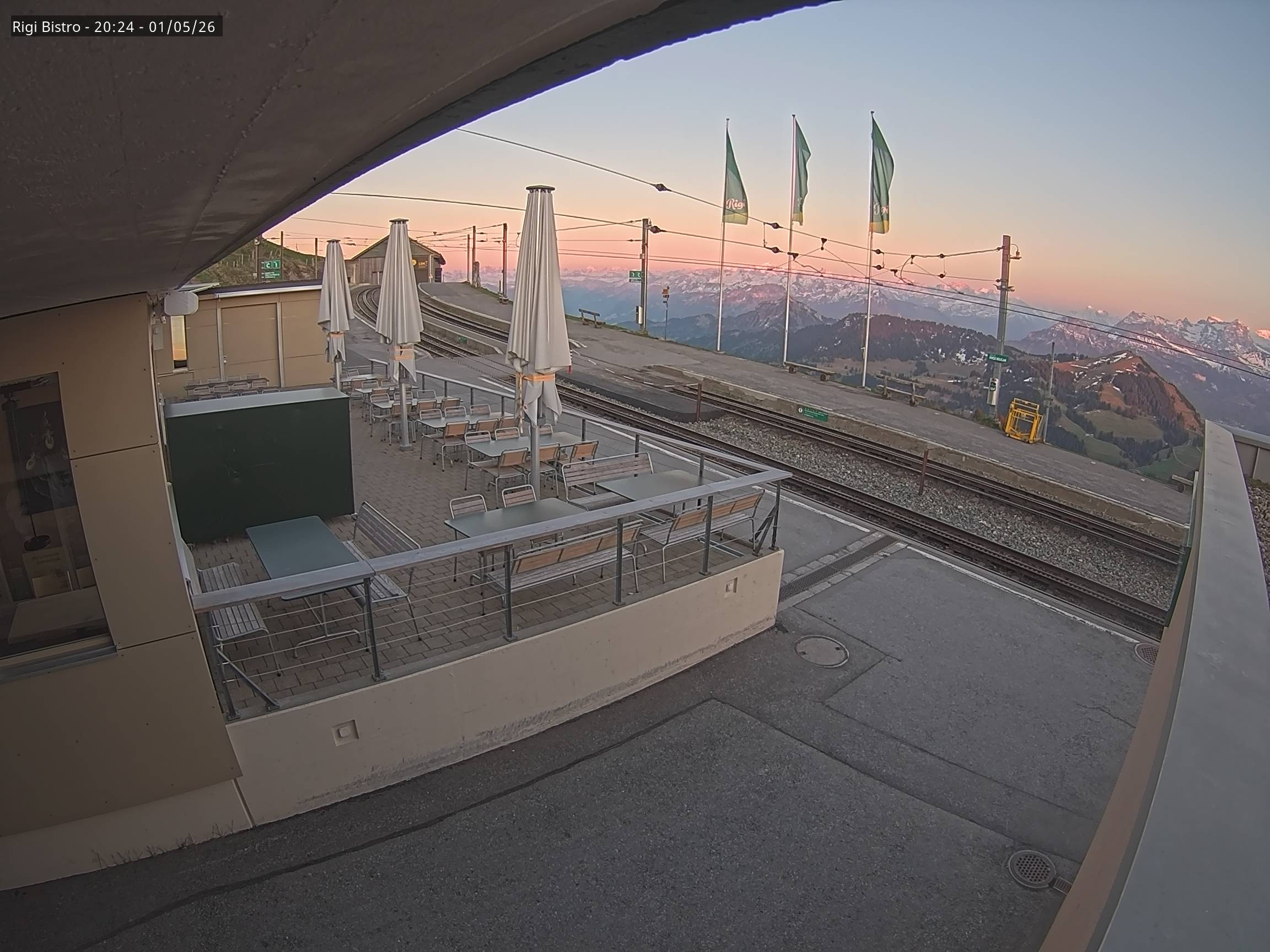 Archived image Webcam View of Rigi Kulm - mountain restaurant