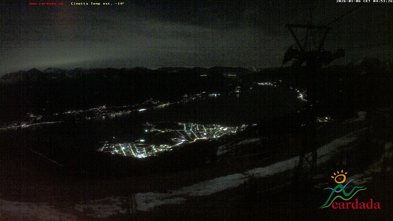 Archiv Foto Webcam Cardada Cimetta: Blick Sesselbahn