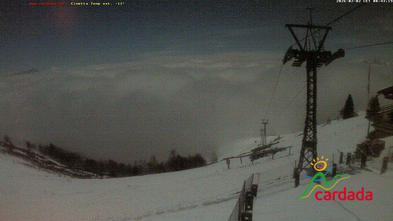Archiv Foto Webcam Cardada Cimetta: Blick Sesselbahn