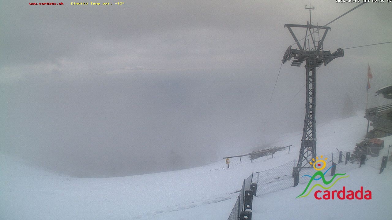 Archiv Foto Webcam Cardada Cimetta: Blick Sesselbahn