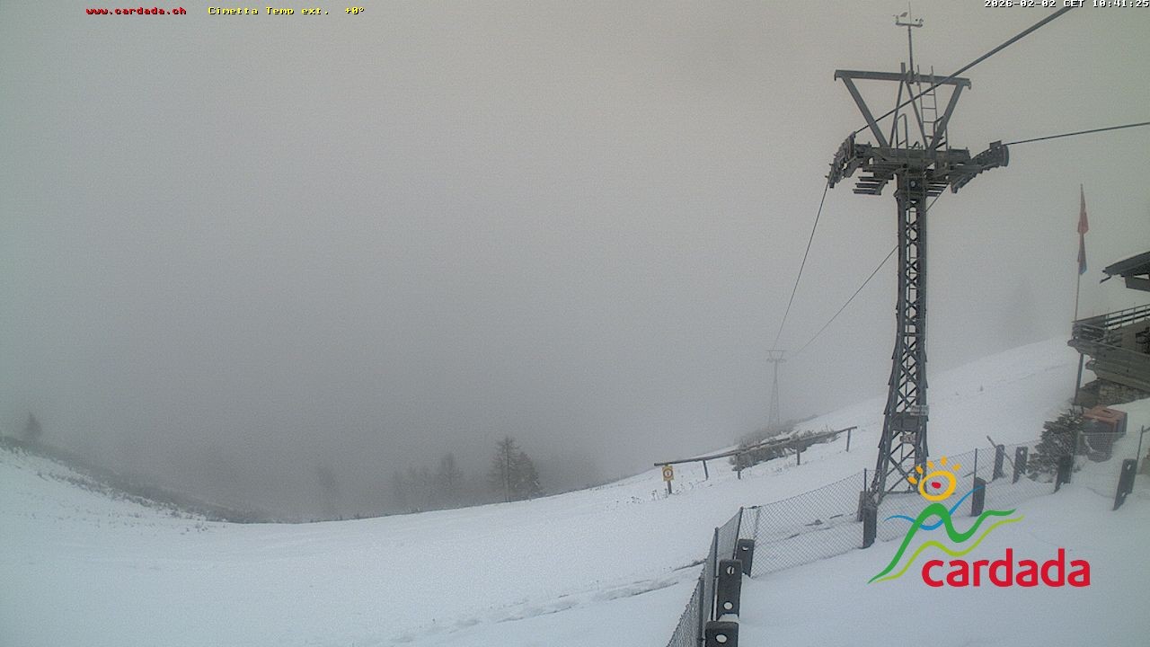 Archiv Foto Webcam Cardada Cimetta: Blick Sesselbahn