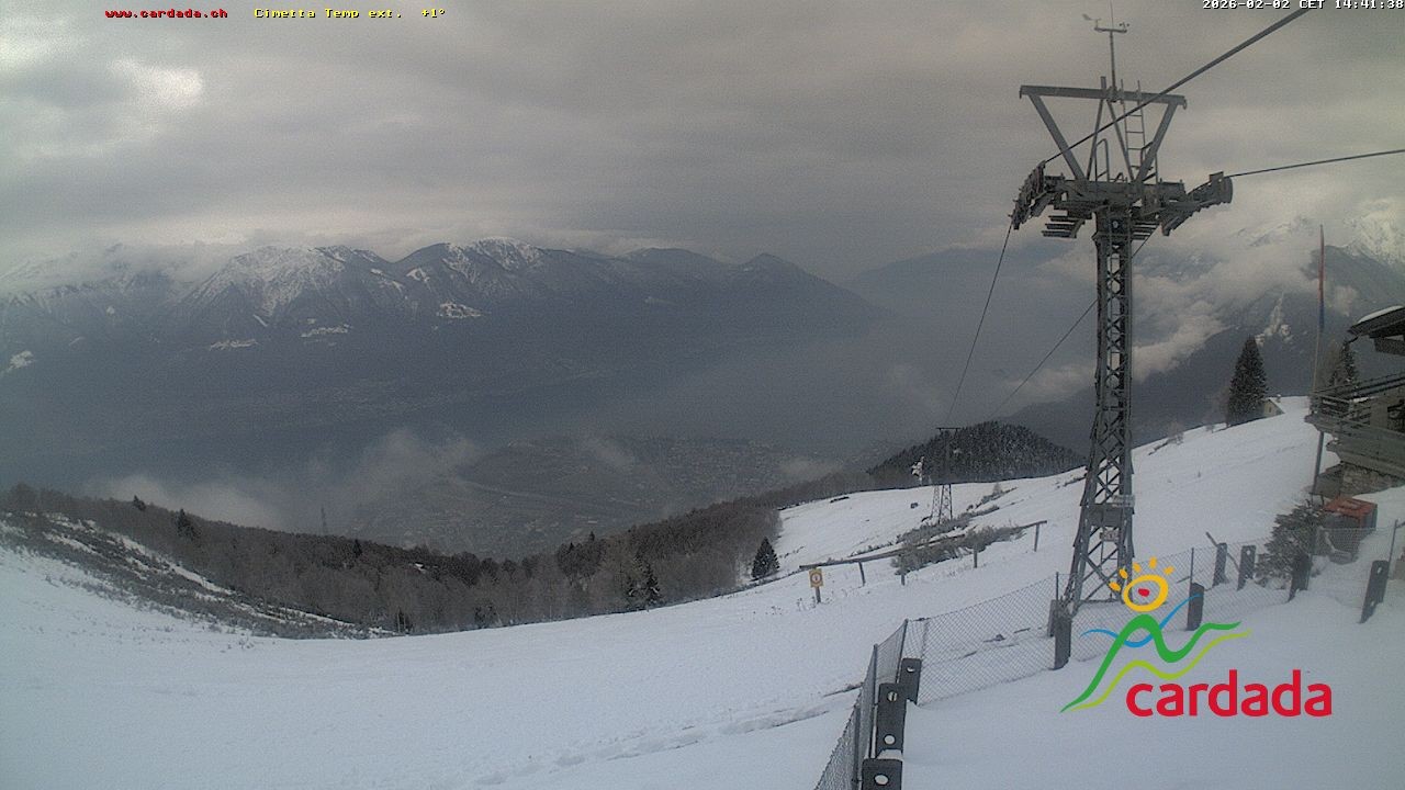 Archiv Foto Webcam Cardada Cimetta: Blick Sesselbahn