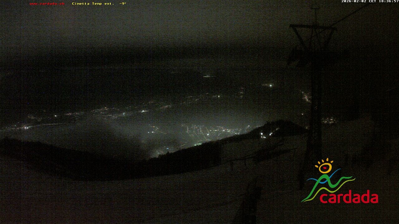 Archiv Foto Webcam Cardada Cimetta: Blick Sesselbahn
