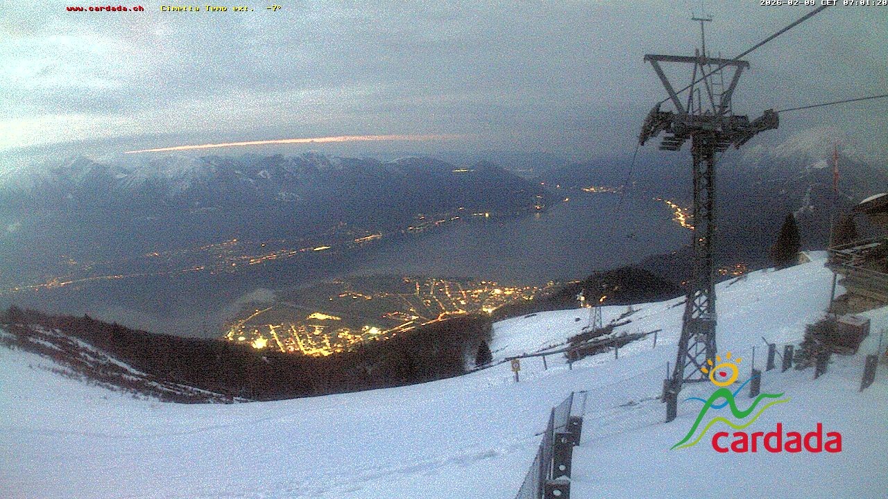 Archiv Foto Webcam Cardada Cimetta: Blick Sesselbahn