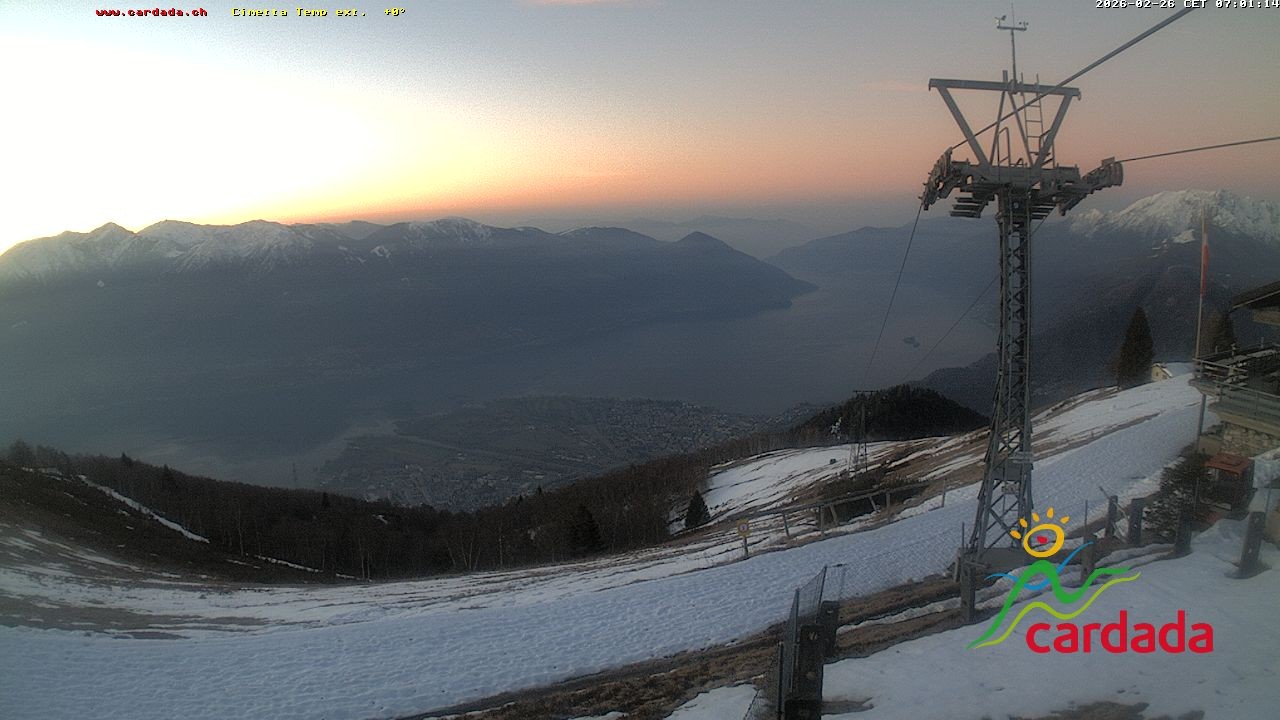 Archived image Webcam Cardada Cimetta: View Chair Lift