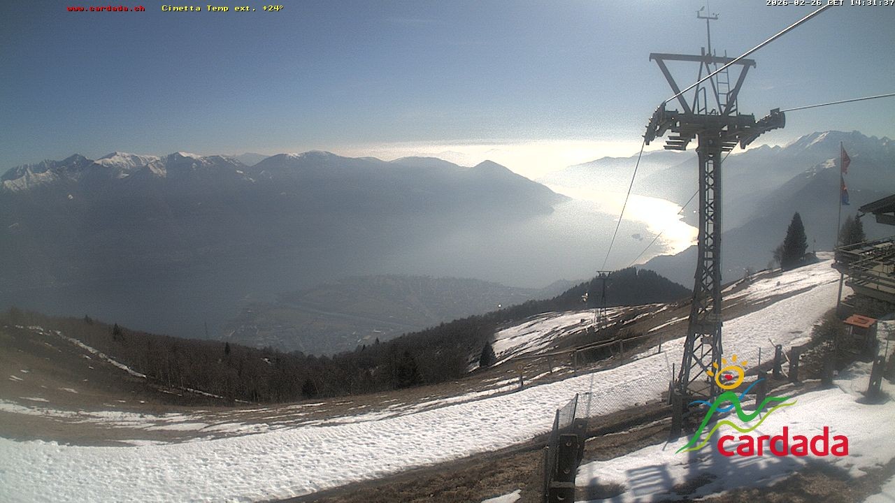 Archived image Webcam Cardada Cimetta: View Chair Lift