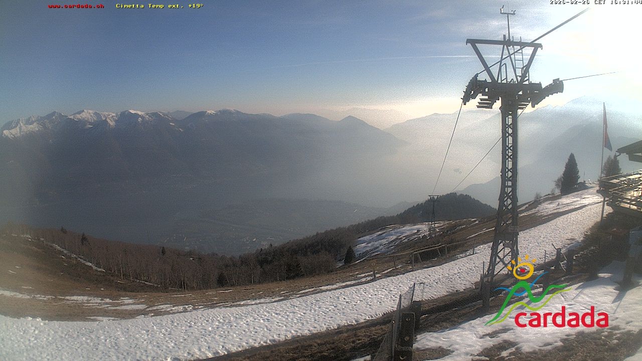 Archived image Webcam Cardada Cimetta: View Chair Lift