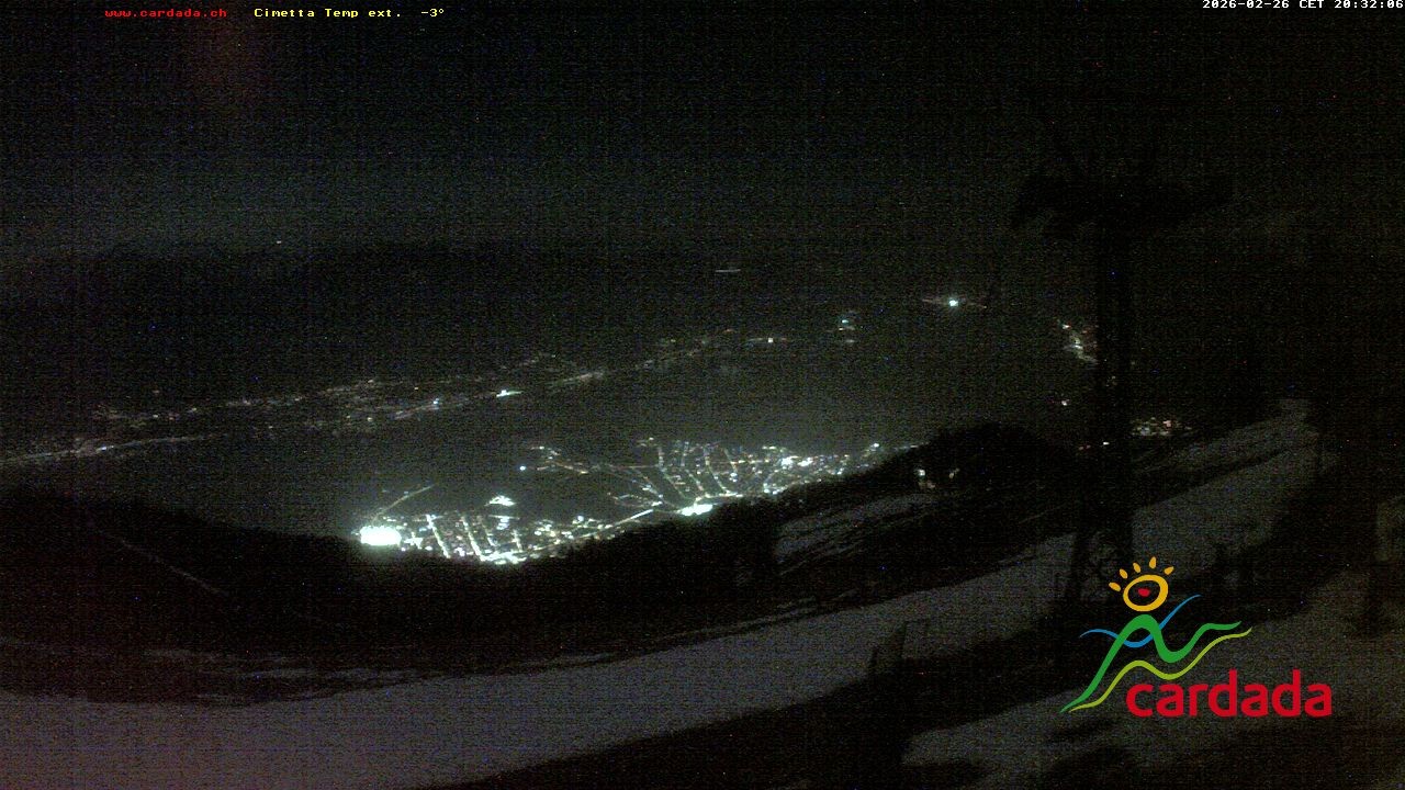 Archiv Foto Webcam Cardada Cimetta: Blick Sesselbahn