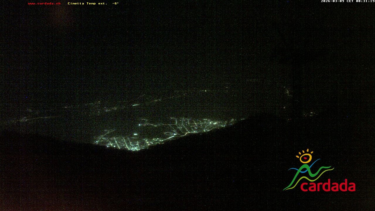 Archiv Foto Webcam Cardada Cimetta: Blick Sesselbahn