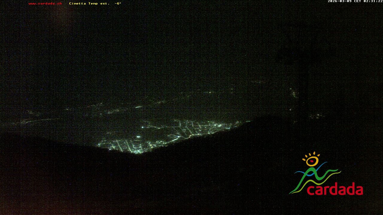 Archiv Foto Webcam Cardada Cimetta: Blick Sesselbahn