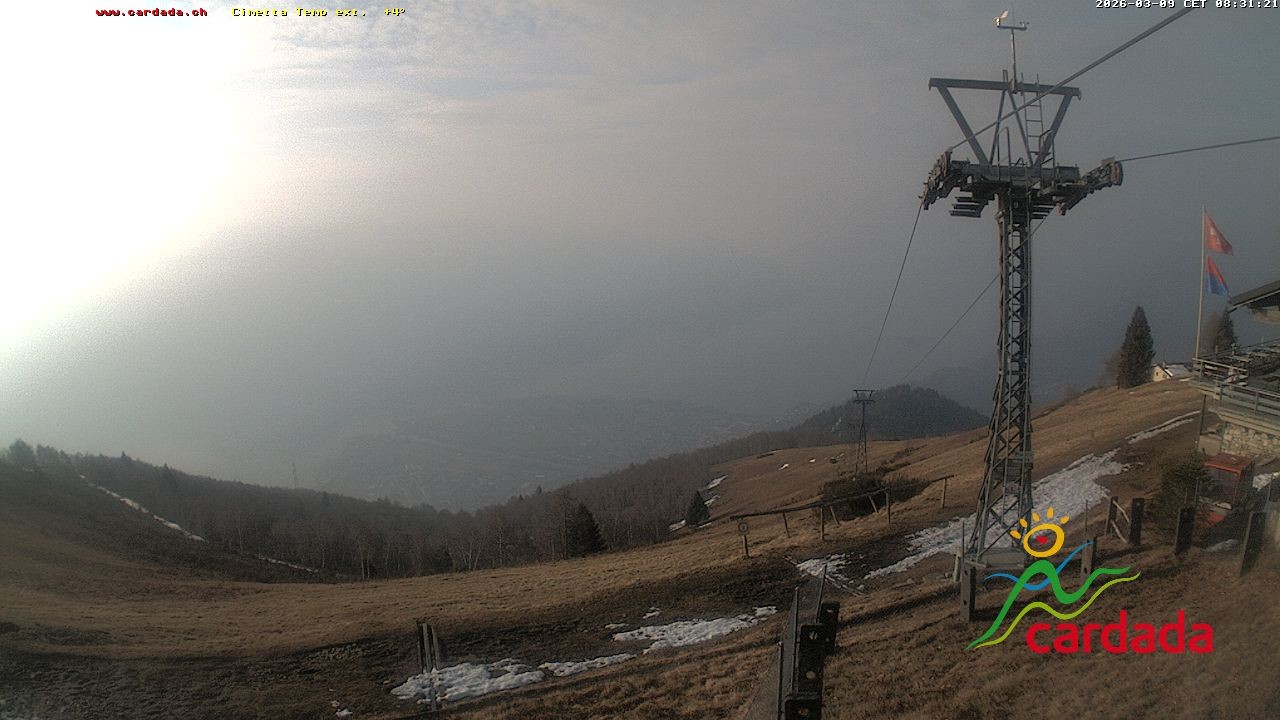 Archiv Foto Webcam Cardada Cimetta: Blick Sesselbahn