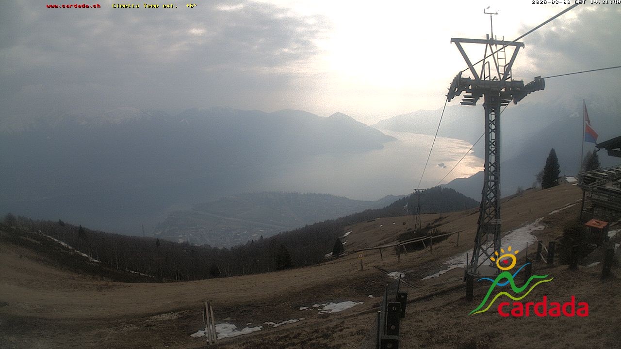 Archiv Foto Webcam Cardada Cimetta: Blick Sesselbahn