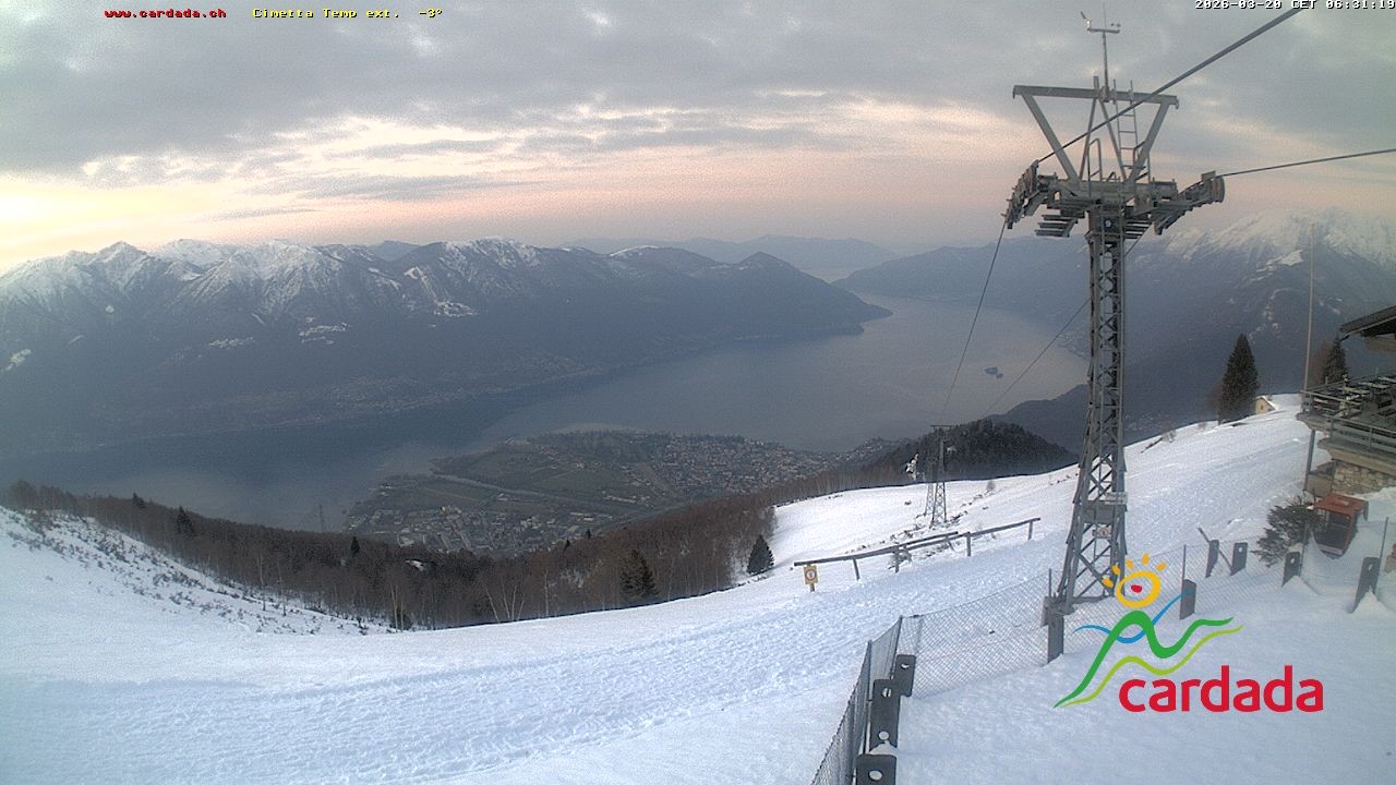 Archived image Webcam Cardada Cimetta: View Chair Lift