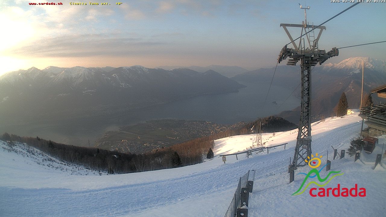 Archived image Webcam Cardada Cimetta: View Chair Lift