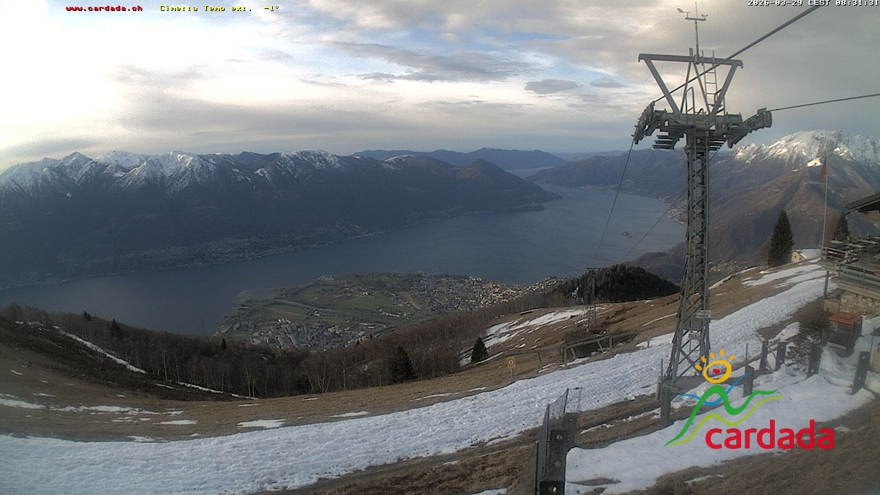 Archived image Webcam Cardada Cimetta: View Chair Lift