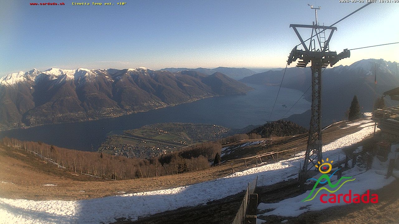 Archived image Webcam Cardada Cimetta: View Chair Lift