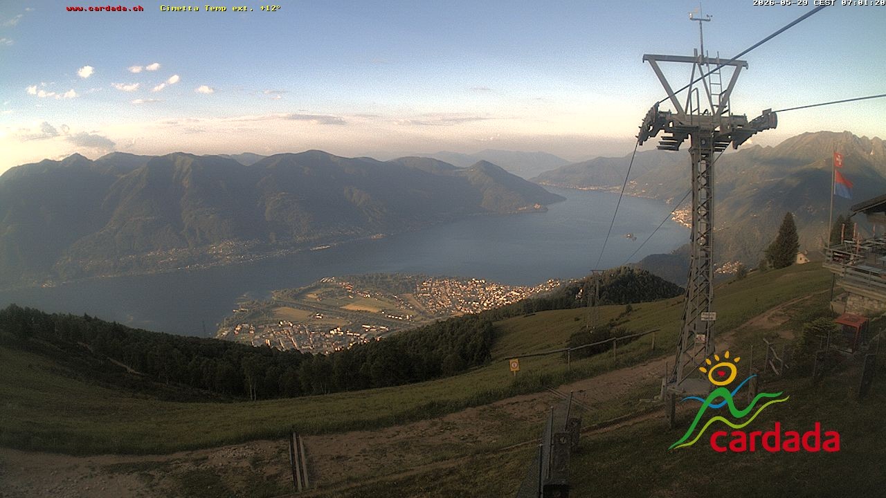 Archived image Webcam Cardada Cimetta: View Chair Lift