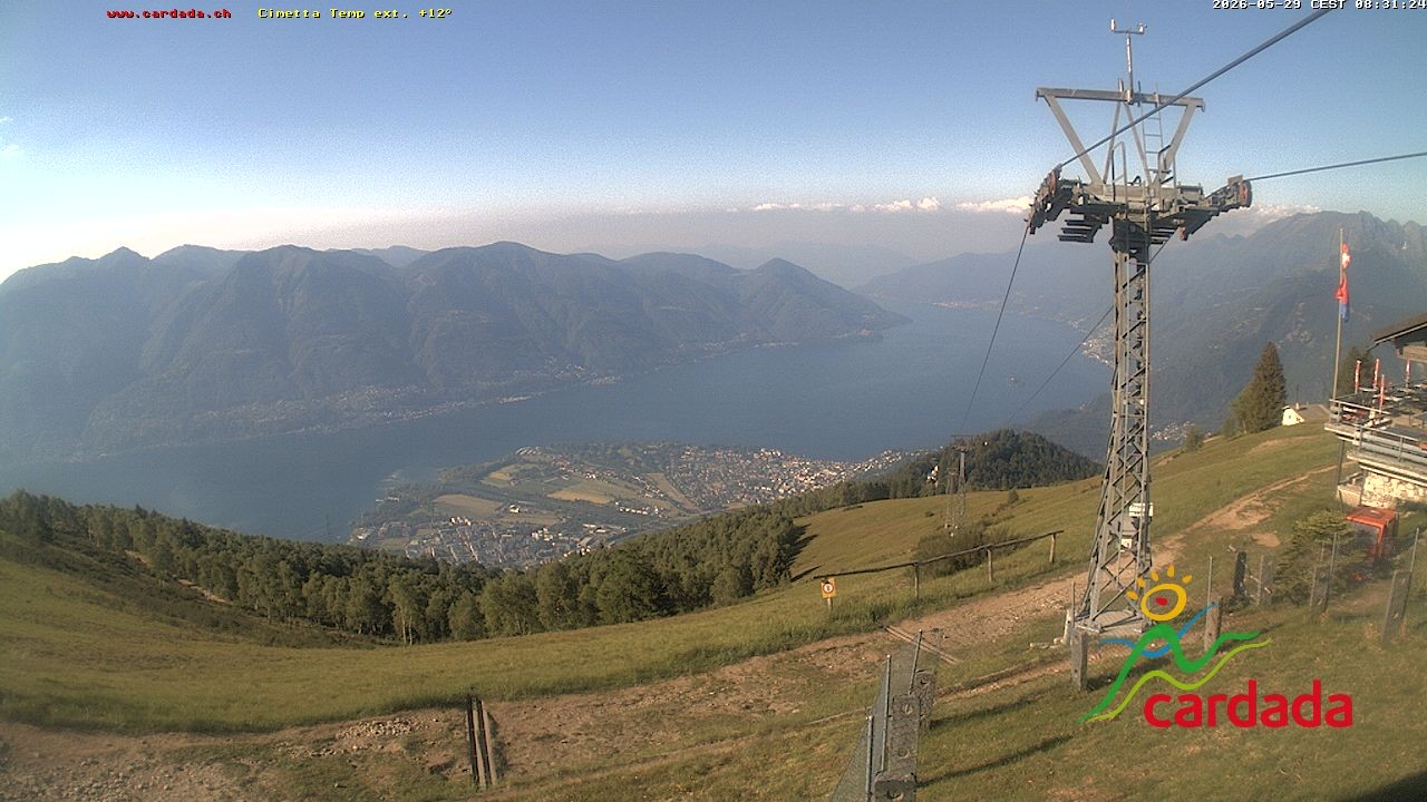 Archived image Webcam Cardada Cimetta: View Chair Lift