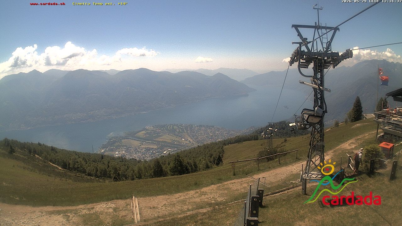 Archived image Webcam Cardada Cimetta: View Chair Lift