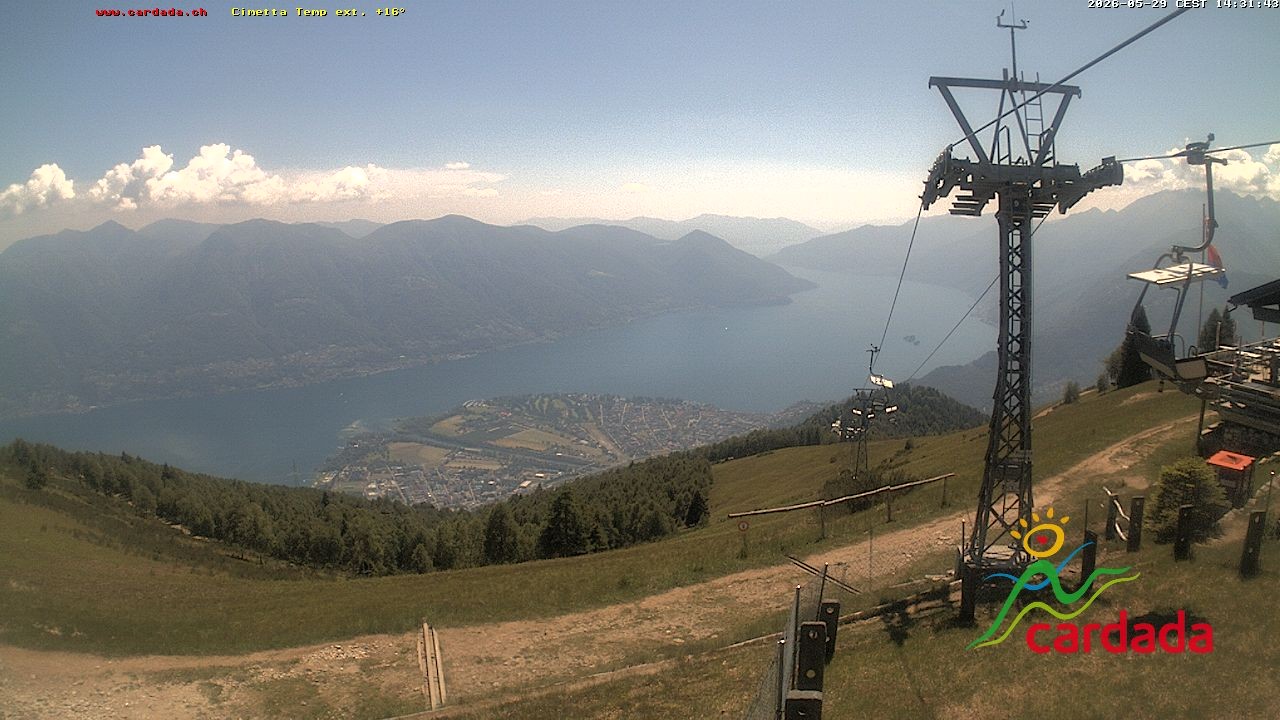 Archived image Webcam Cardada Cimetta: View Chair Lift