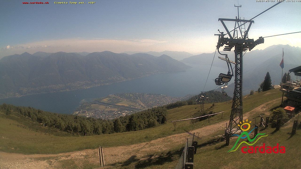 Archived image Webcam Cardada Cimetta: View Chair Lift