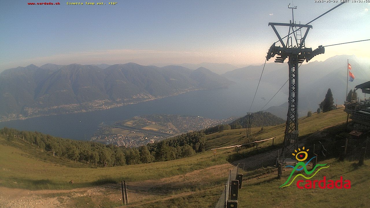 Archived image Webcam Cardada Cimetta: View Chair Lift