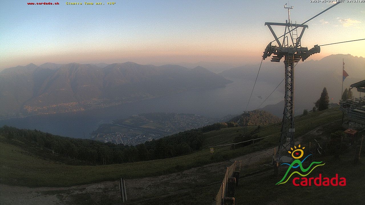 Archived image Webcam Cardada Cimetta: View Chair Lift