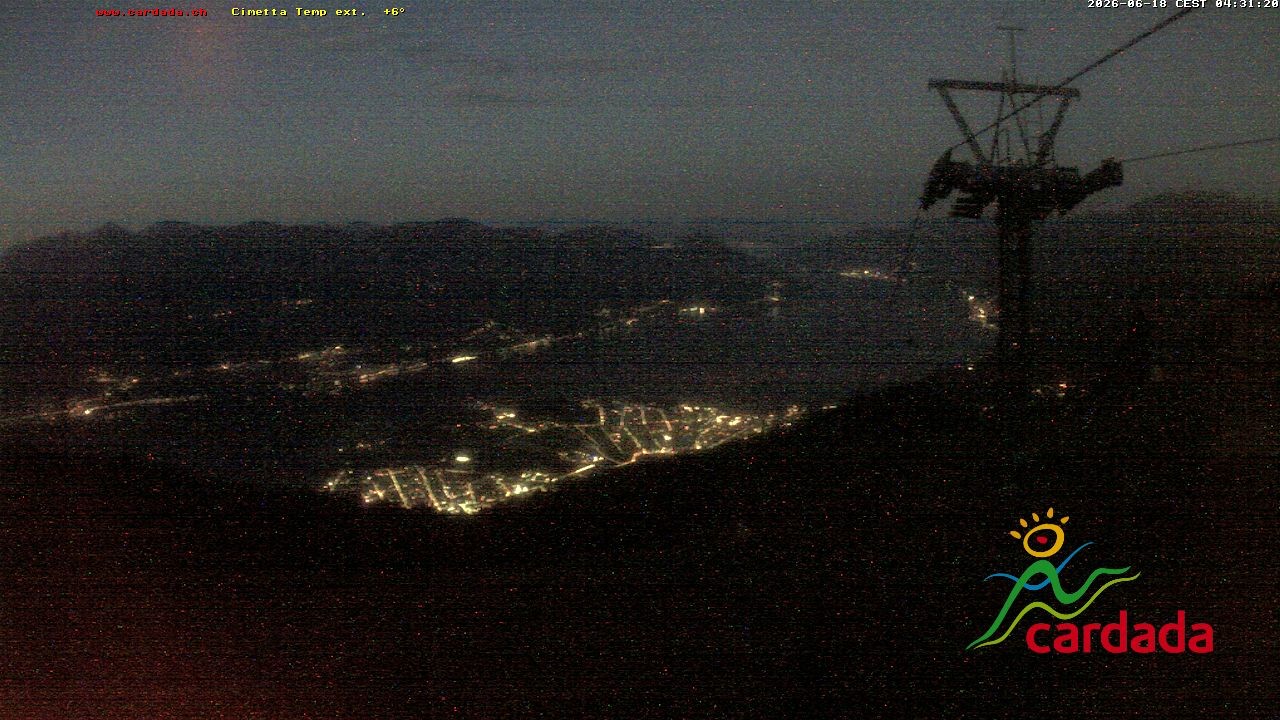 Archived image Webcam Cardada Cimetta: View Chair Lift